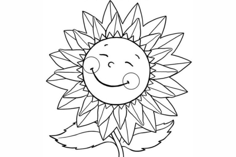 Deslumbrantes Desenhos de Girassol Para Colorir