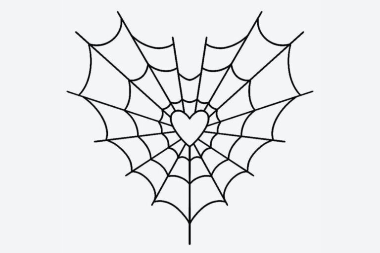 Desenho de Teia de Aranha para Enfeites