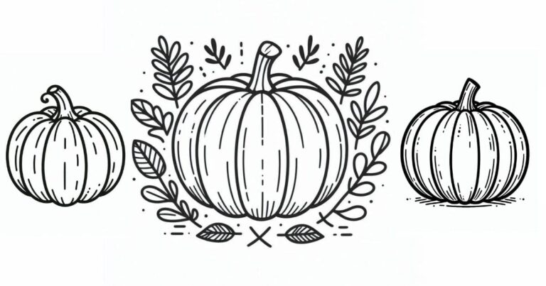 Do Quintal para o Papel: Desenho de Abóbora para Colorir