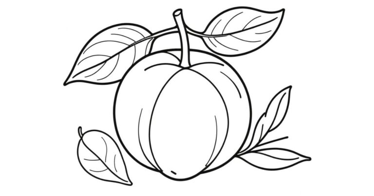 Desenho de Ameixa para Colorir: Solte as Cores da Imaginação!