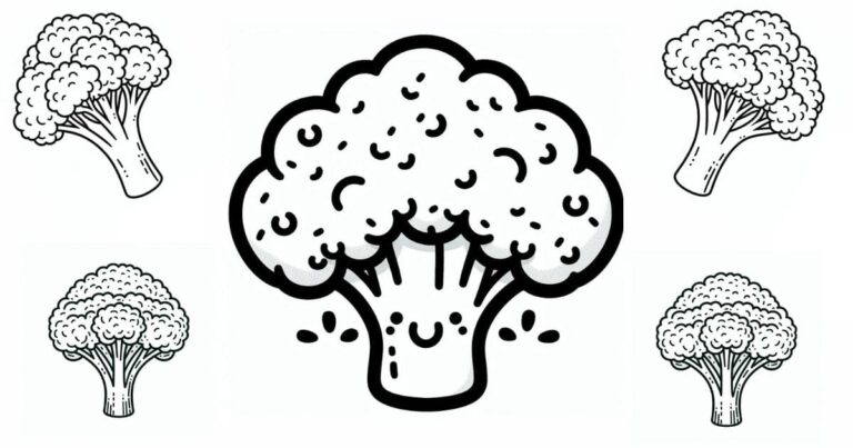Criatividade Vegetal: Desenho De Brócolis Para Colorir Agora