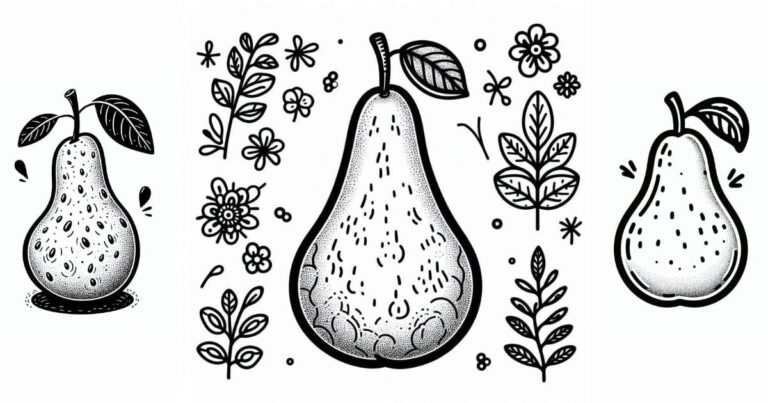 Divirta-se com o Desenho de Pera para Colorir
