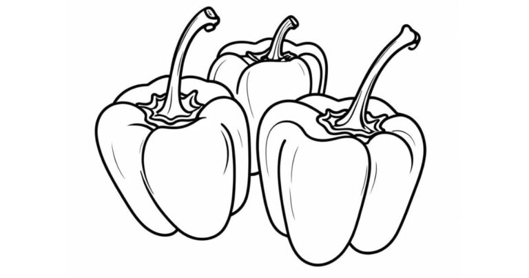 Desenho de Pimentão Para Colorir: Diversão em Cada Traço