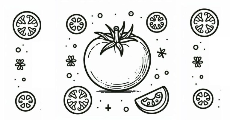 Hora de Colorir: Desenho de Tomate Super Divertido