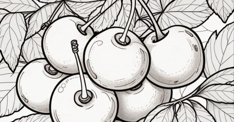 Do Galho à Folha: Desenhos de Cereja para Colorir e Se Deliciar