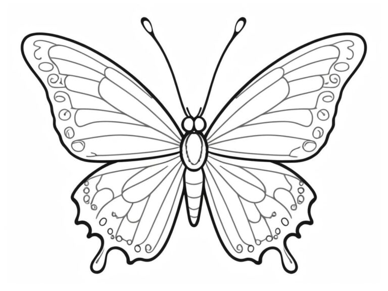 Asas da Imaginação: Desenho de Borboleta para Colorir