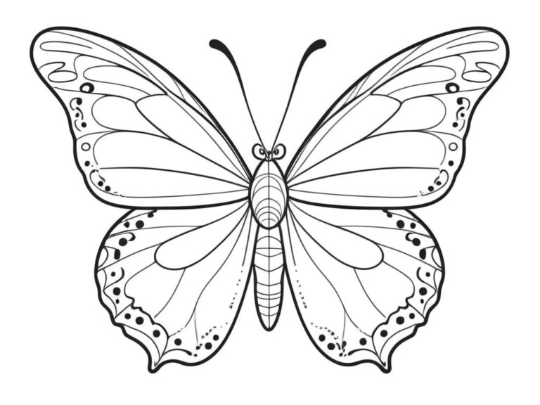Asas da Imaginação: Desenho de Borboleta para Colorir