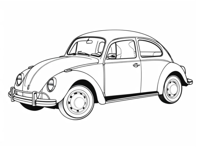Desenho de Fusca para Colorir: Uma Viagem Nostálgica e Criativa