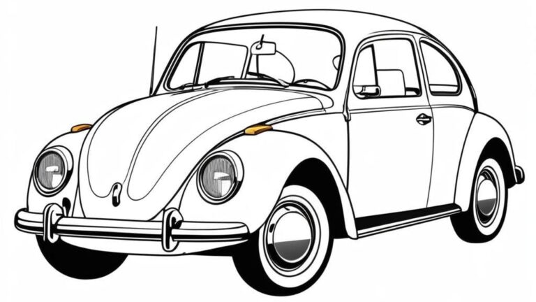 Desenho de Fusca para Colorir: Uma Viagem Nostálgica e Criativa