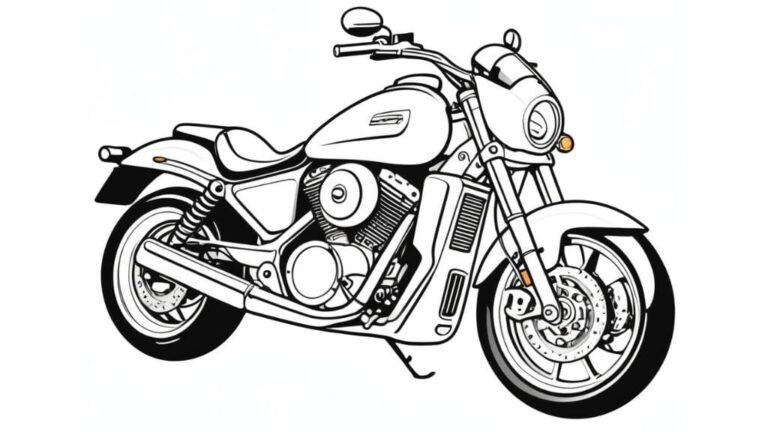 Desenhos de Motocicleta para Colorir: Diversão sobre Duas Rodas