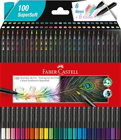 Lápis de Cor Faber-Castell com 100 Cores