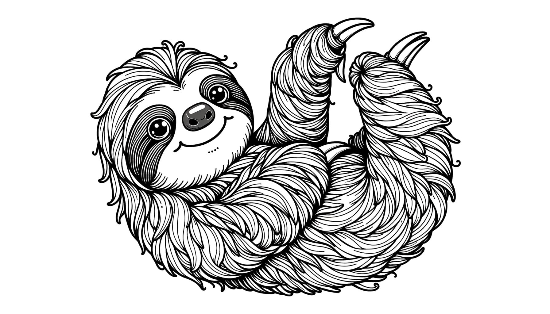 Como fazer um desenho do bicho preguiça para colorir