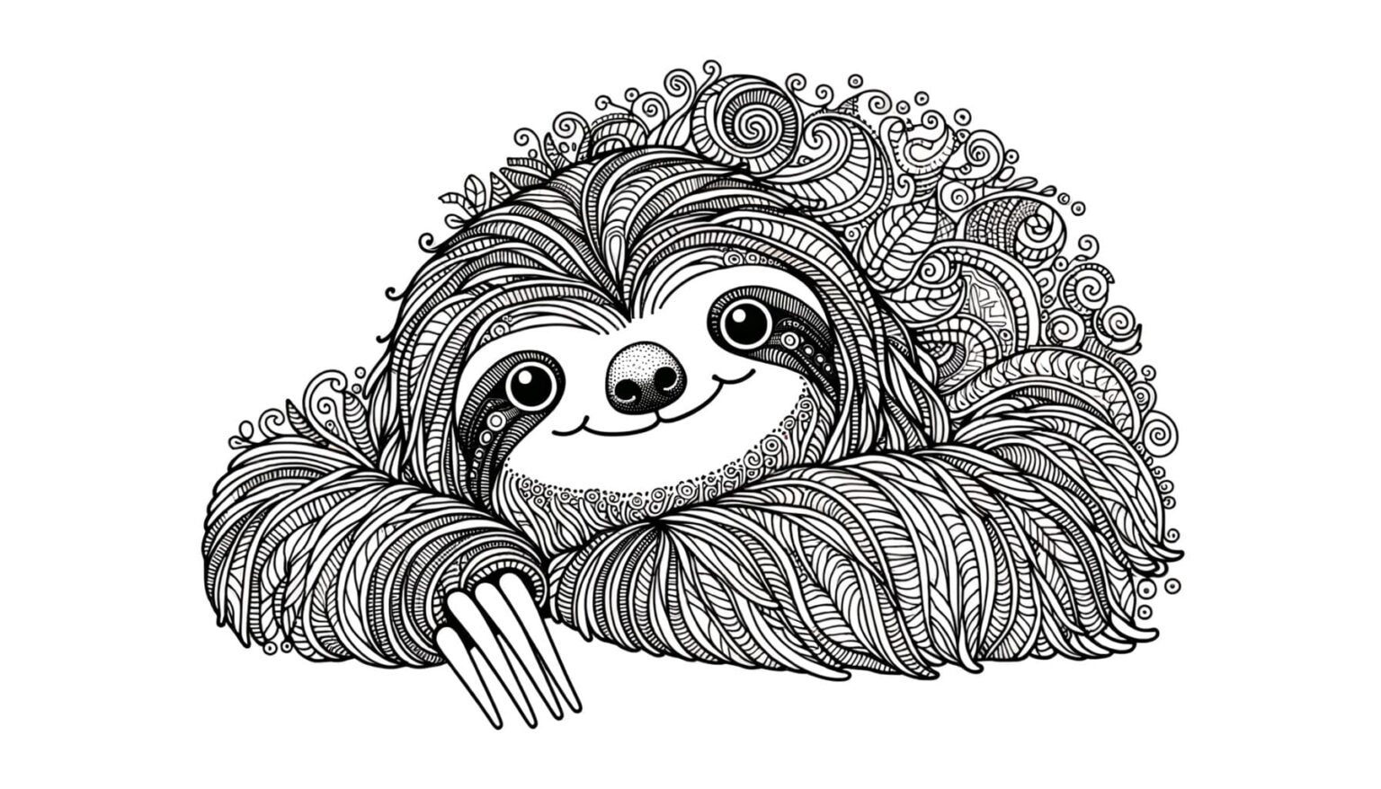 Como fazer um desenho do bicho preguiça para colorir