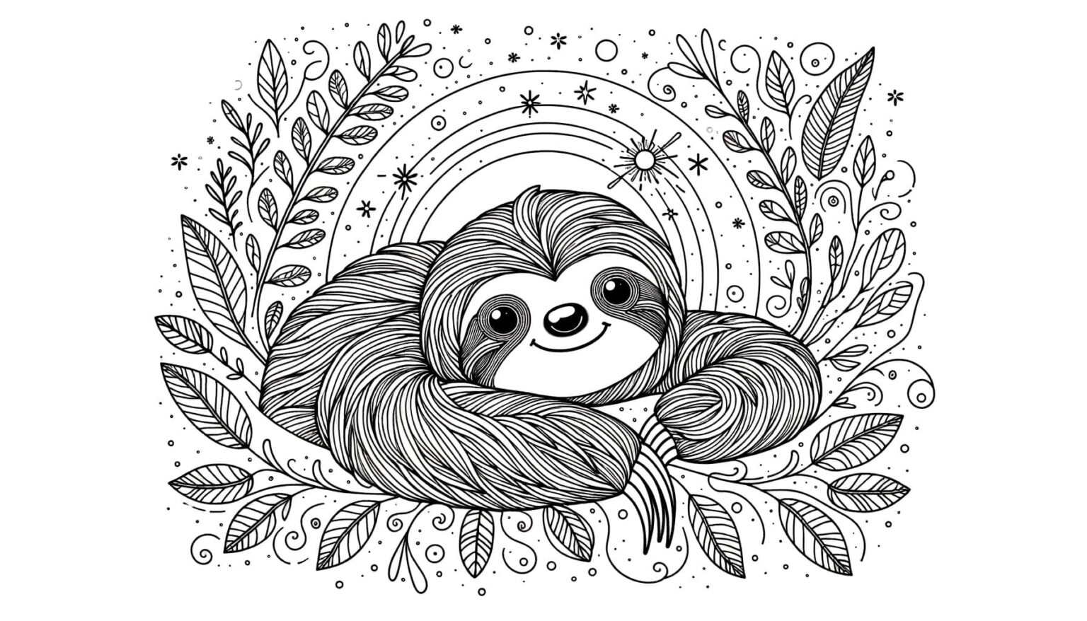 Como fazer um desenho do bicho preguiça para colorir