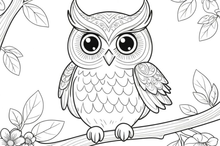 Desenho de coruja para colorir: arte simples com muita alegria!