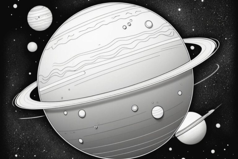 Desenho do planeta Urano para colorir: divirta-se pintando o gigante gelado