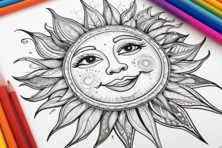 Desenho do Sol para colorir: um dia mais colorido!