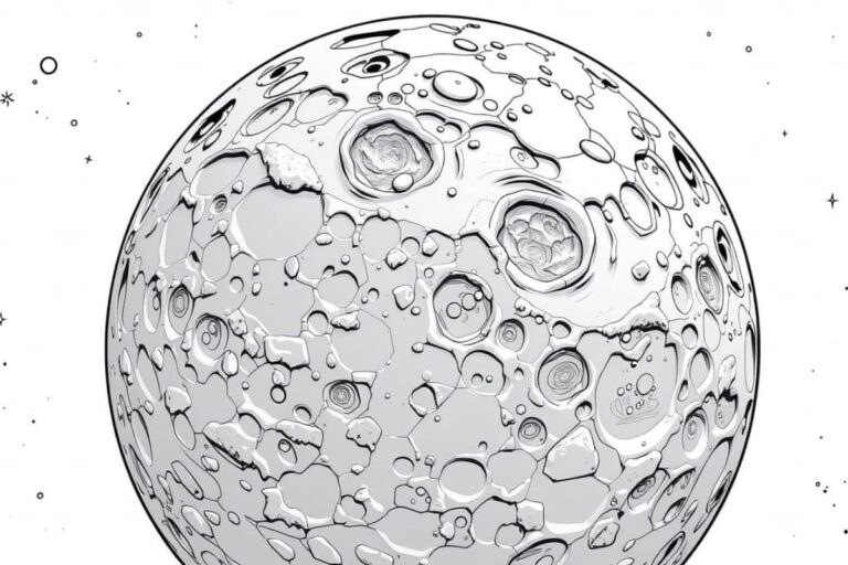 Pinte o universo: desenho do planeta Mercúrio esperando por você