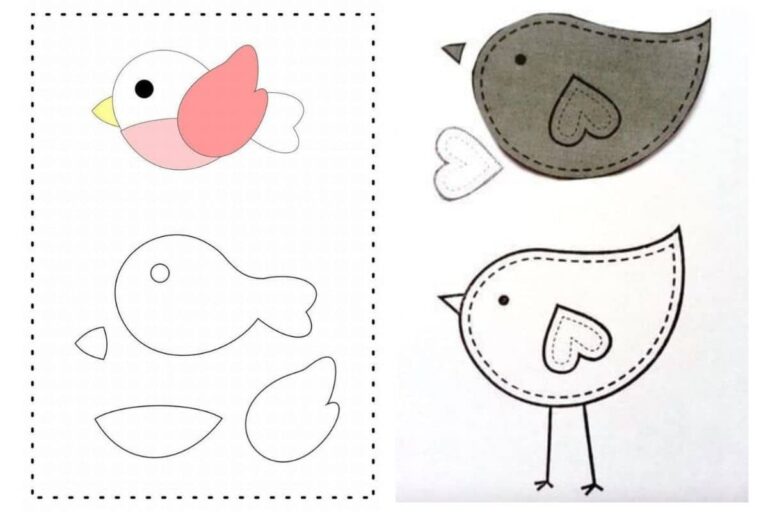 Molde de passarinho: transforme sua criatividade em arte